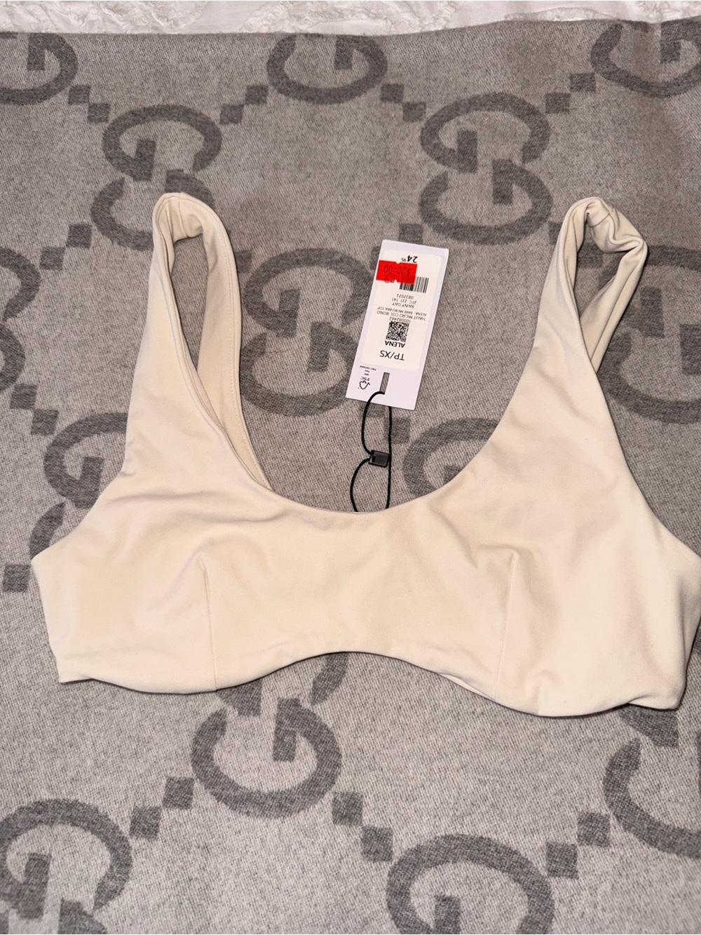 NWT Dynamite Alena Cream Scoop Bralette with Wide Straps